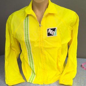 Vintage 70s Bonner REC Racing Jacket Stripe Zip Up Nylon NEW OLD STOCK Size XL